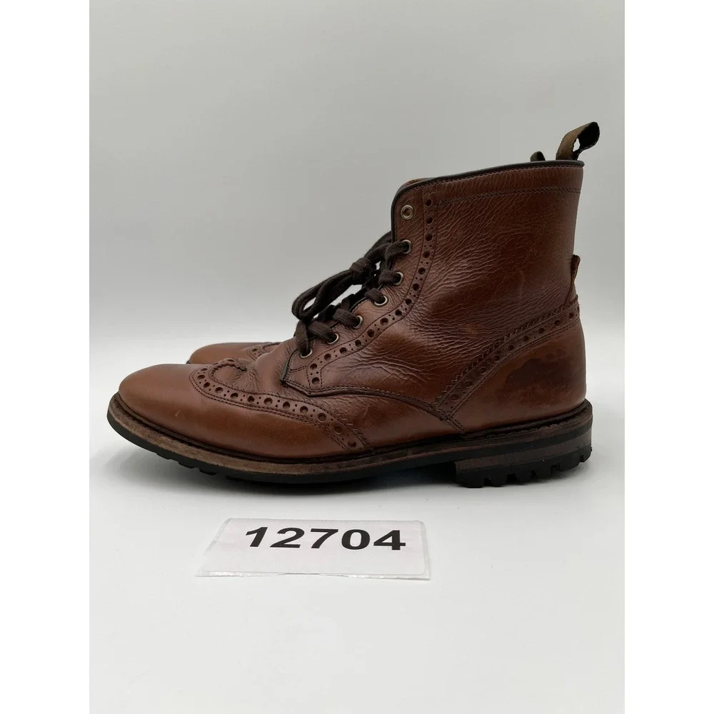 Allen Edmonds Dalton Boots Mens 11.5 D Brown Good Weatherproof Leather Wingtip
